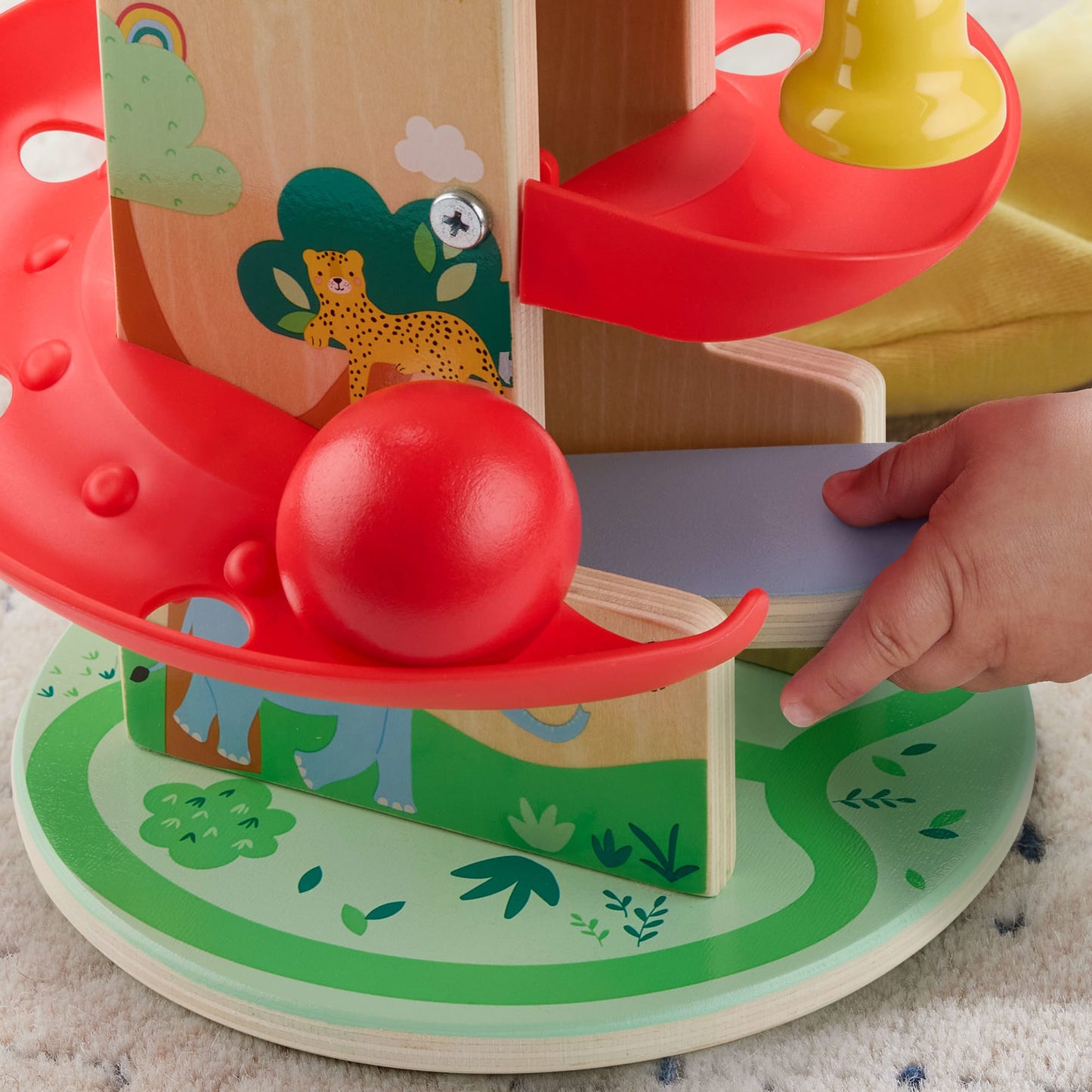 Fisher-Price  Circuit Cabane à Balle en Bois, 2Éléments en Bois
