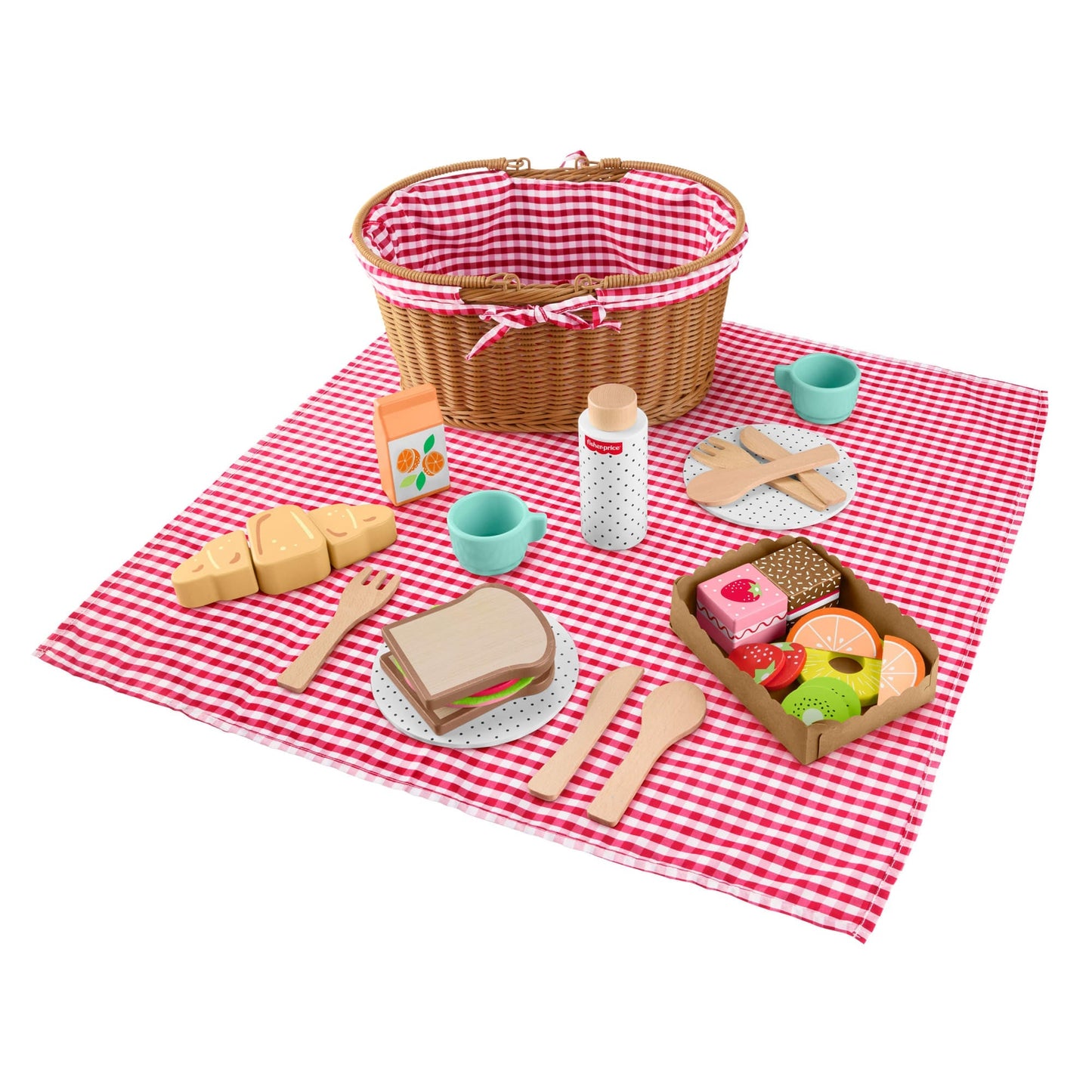 Fisher-Price Juguete para Bebés Canasta de Picnic de Madera