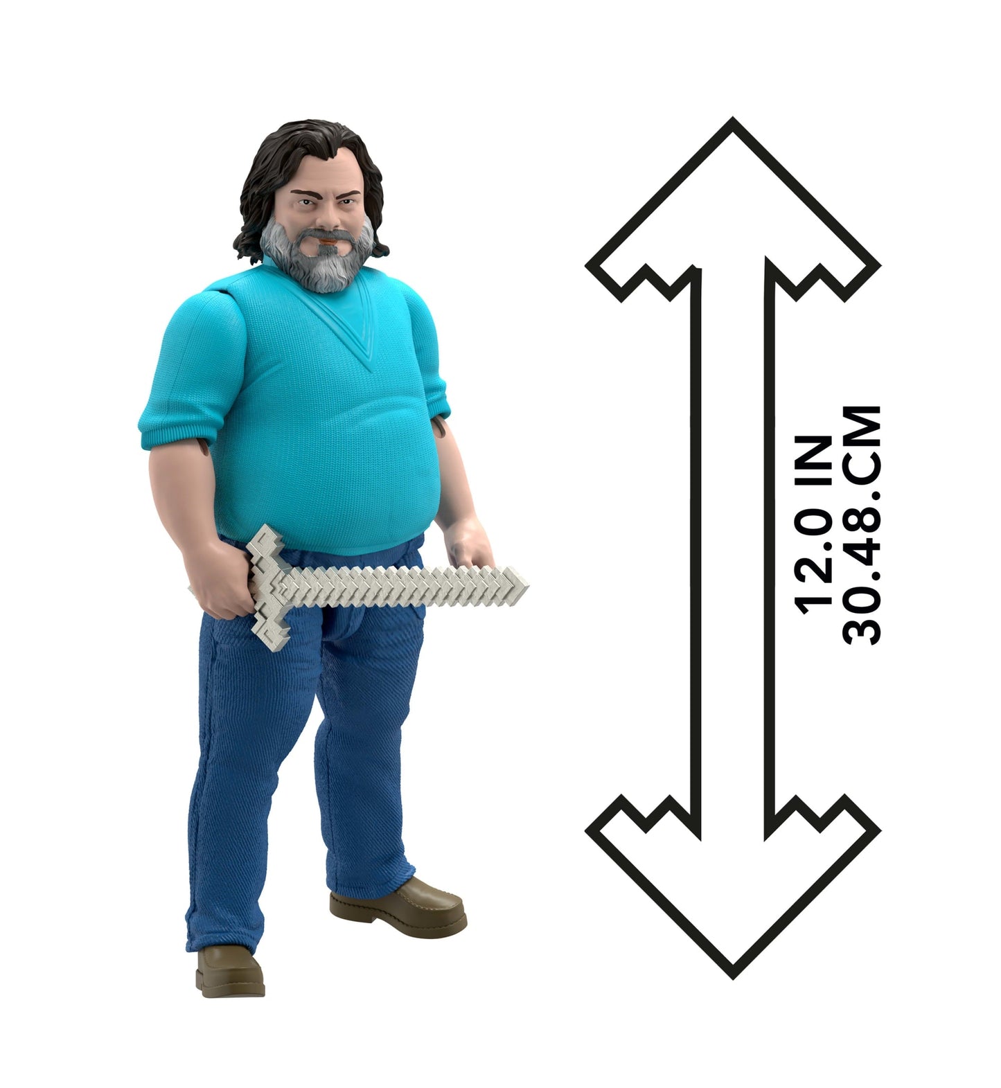 Minecraft o Filme Figura de Ação Steve de 12 polegadas