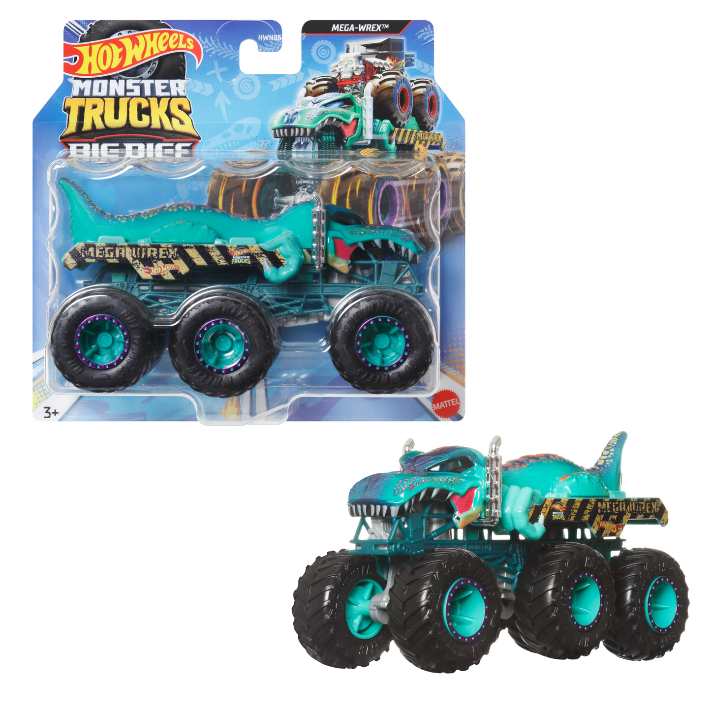 Hot Wheels Monster Trucks Veículo de Brinquedo Caminhões Reboque Surpresa Escala 1:64