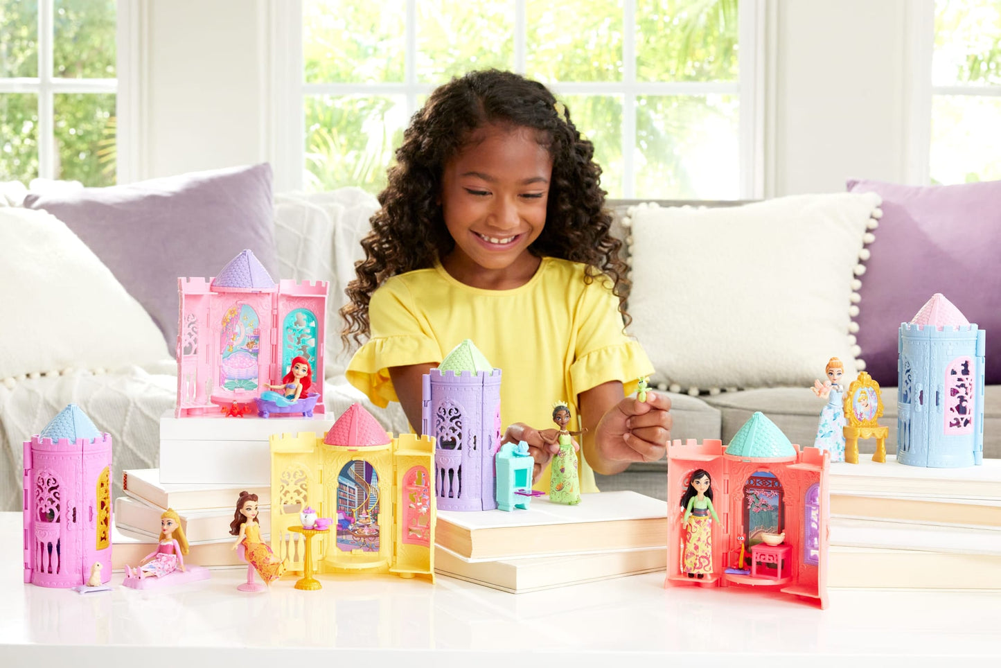 Disney Princess Tower Surprise Small Dolls & Stacking Playsets With 5 Surprises