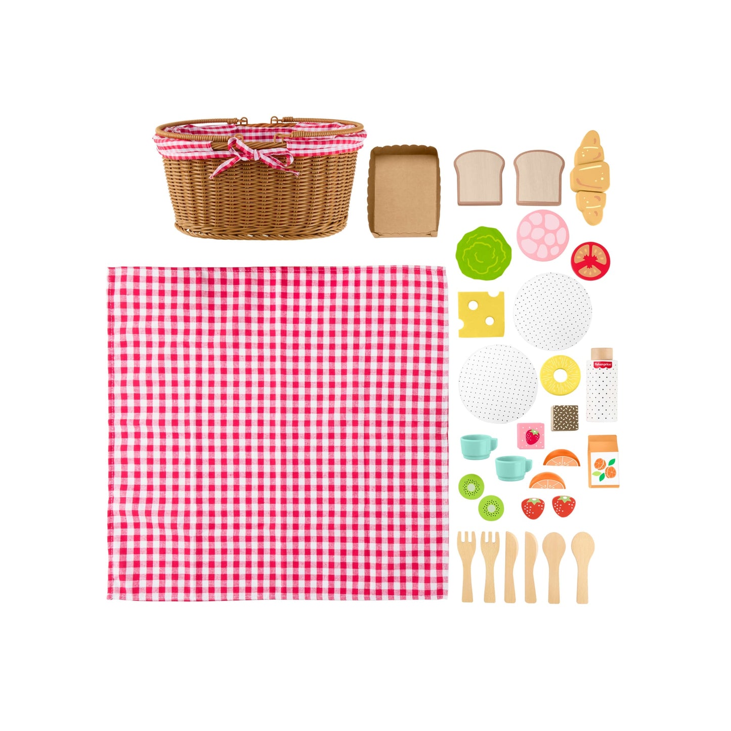 Fisher-Price Juguete para Bebés Canasta de Picnic de Madera