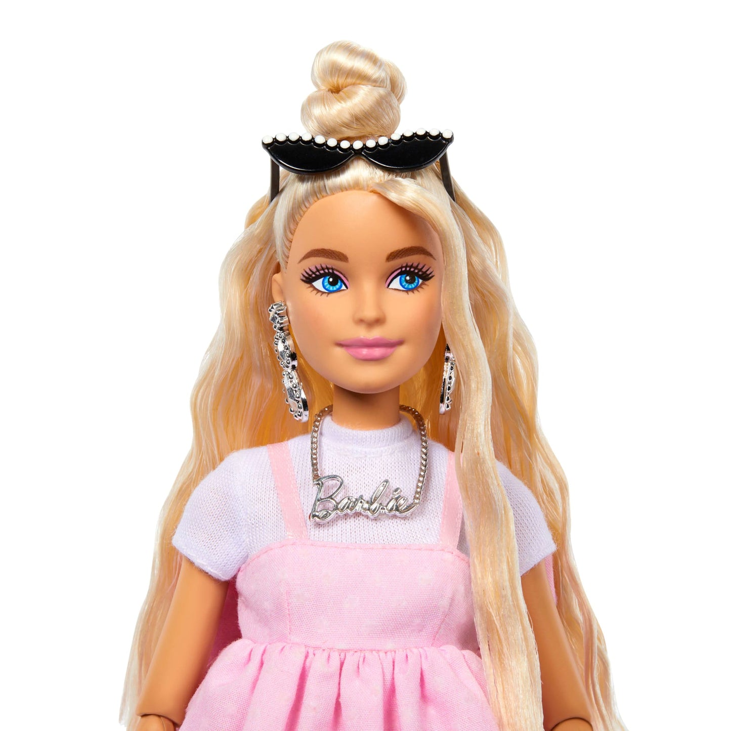 Barbie Fashionista Muñeca Deluxe Vestido Rosa con Moño