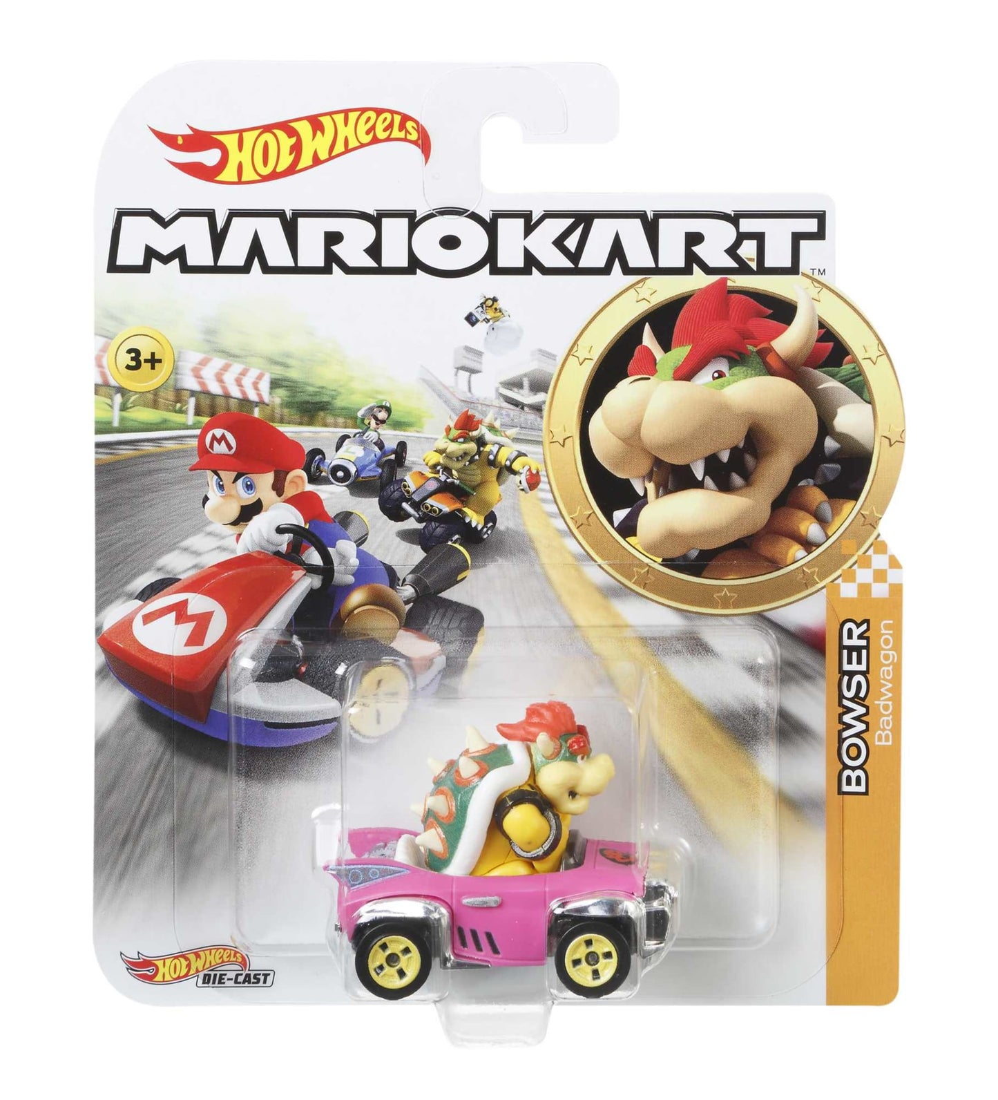 Hot Wheels Mario Kart Vehículo de Juguete Bowser Badwagon