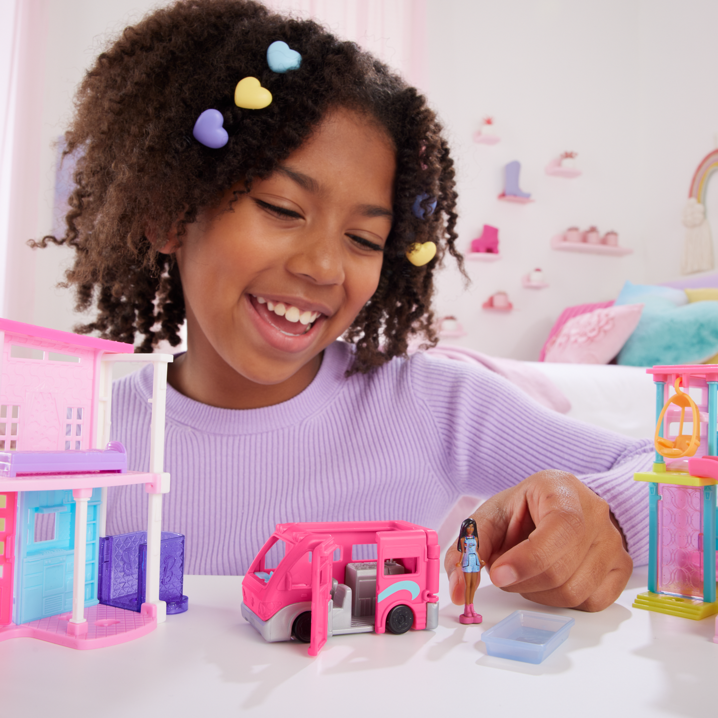 Barbie Mini BarbieLand Veículo para Boneca Trailer dos Sonhos