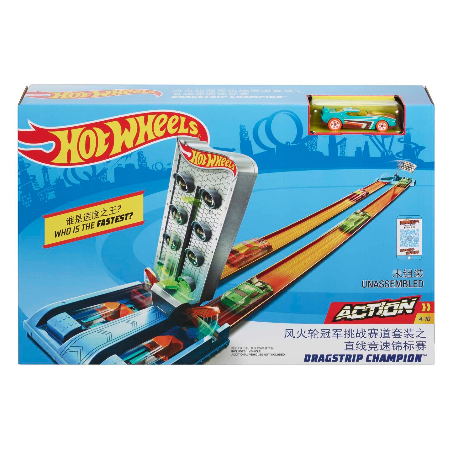Hot Wheels Action Pista de Brinquedo Campeonato Reta de Aceleração