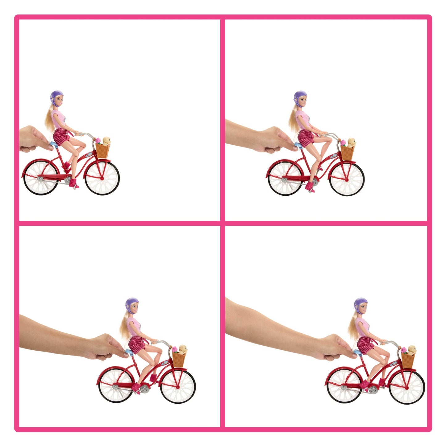 Barbie Pink Passport Holland Doll Set With Bicycle, Clothes, & Travel Accessories