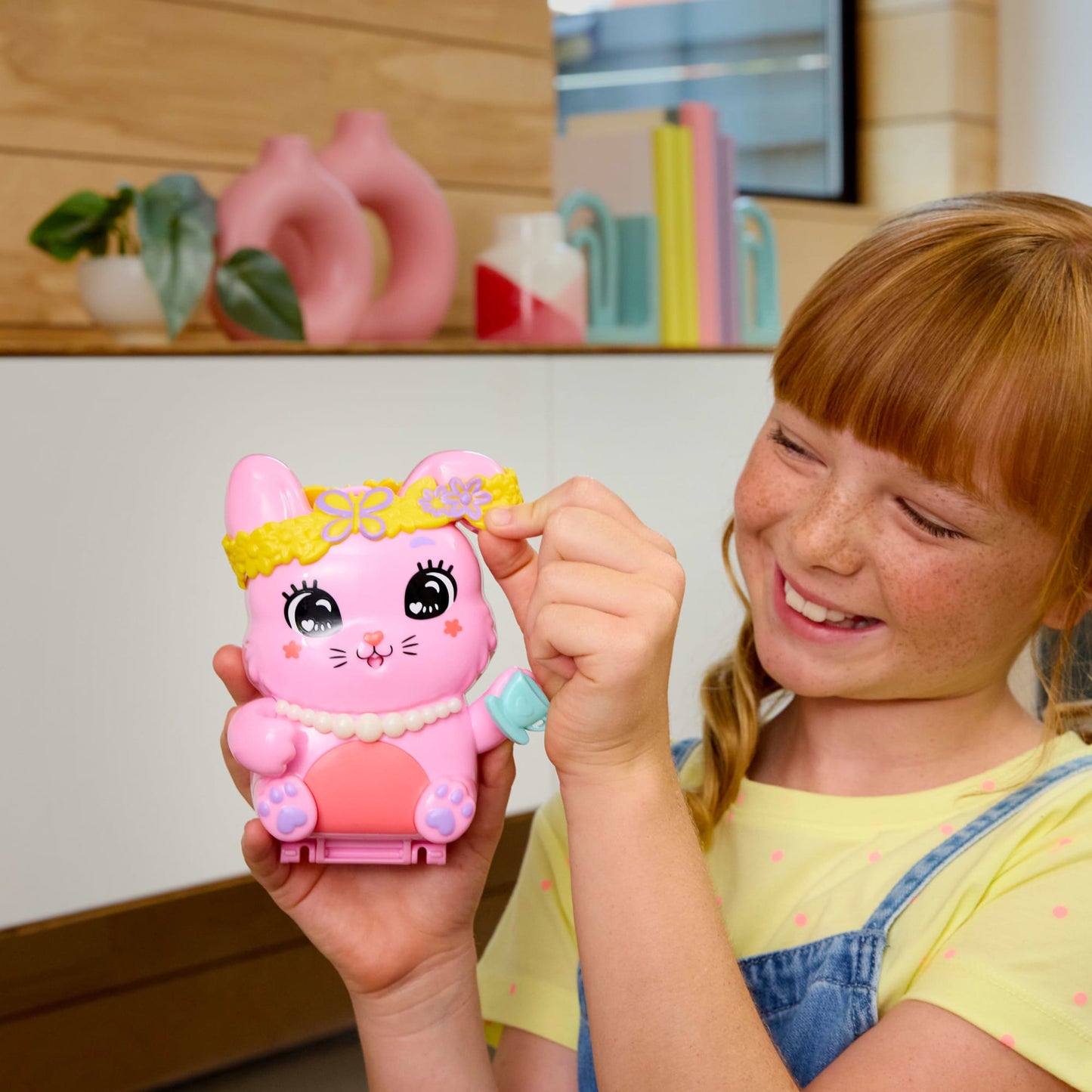 Polly Pocket Coffret Lapin Heure du Thé, Micro-Poupée, Lapins, Acc.