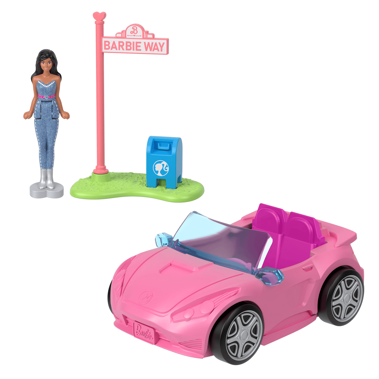 Barbie-Décapotable Mini-Barbieland-Coffret Véhicule et Poupée