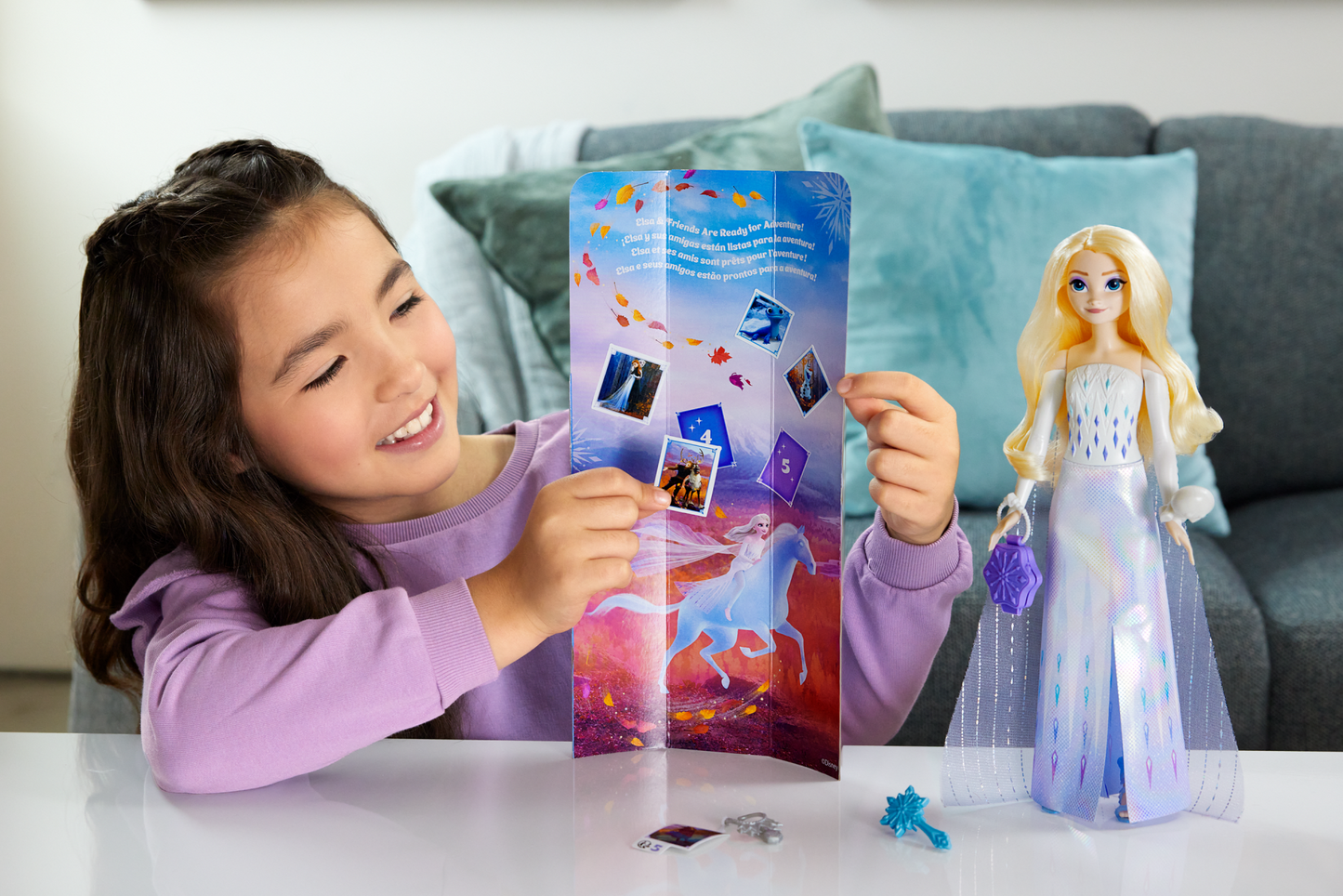 Disney Frozen Spin & Reveal Elsa Fashion Doll & Accessories With 11 Surprises