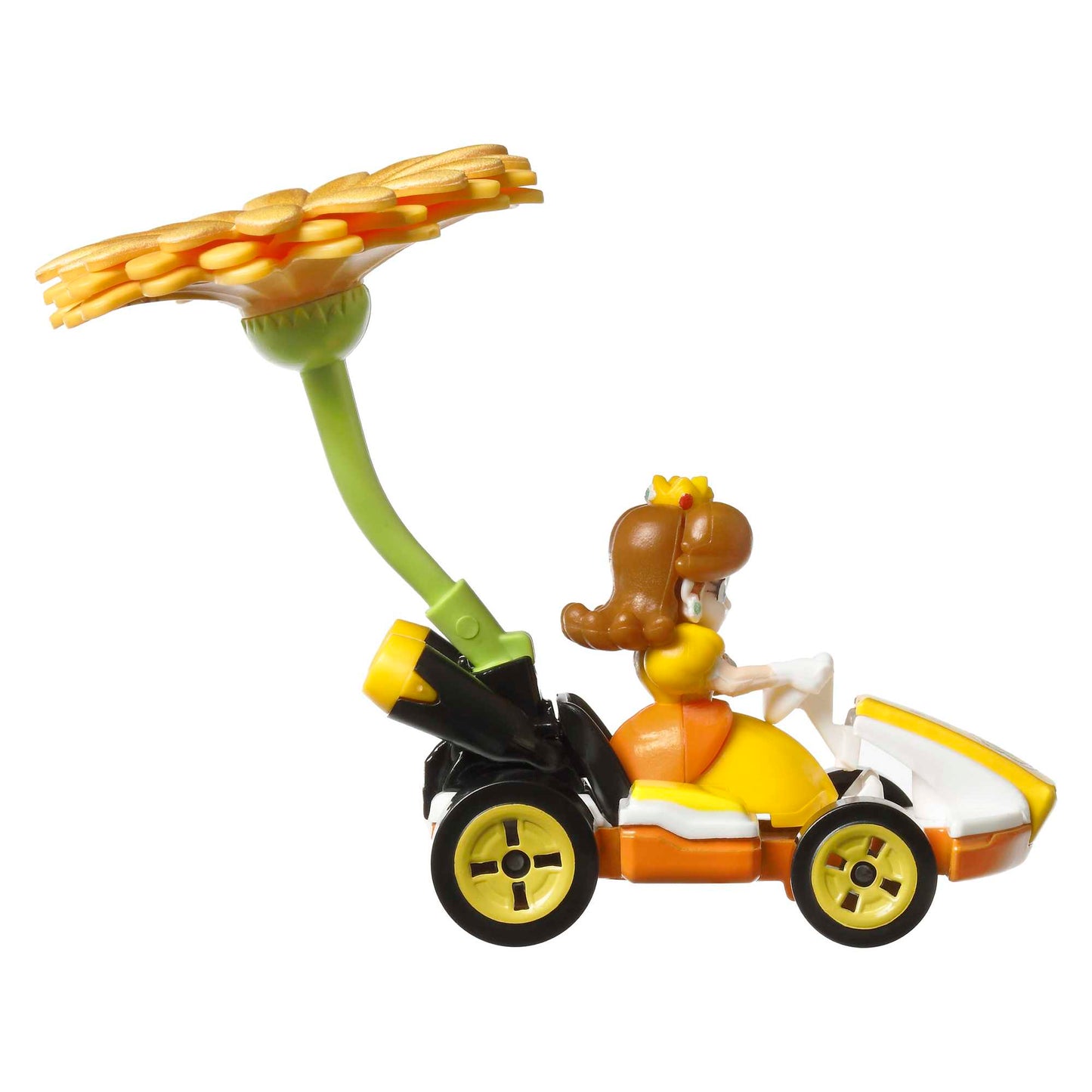 Hot Wheels Mario Kart Vehículo de Juguete Princesa Dasiy Estándar Kart con Flower Glider