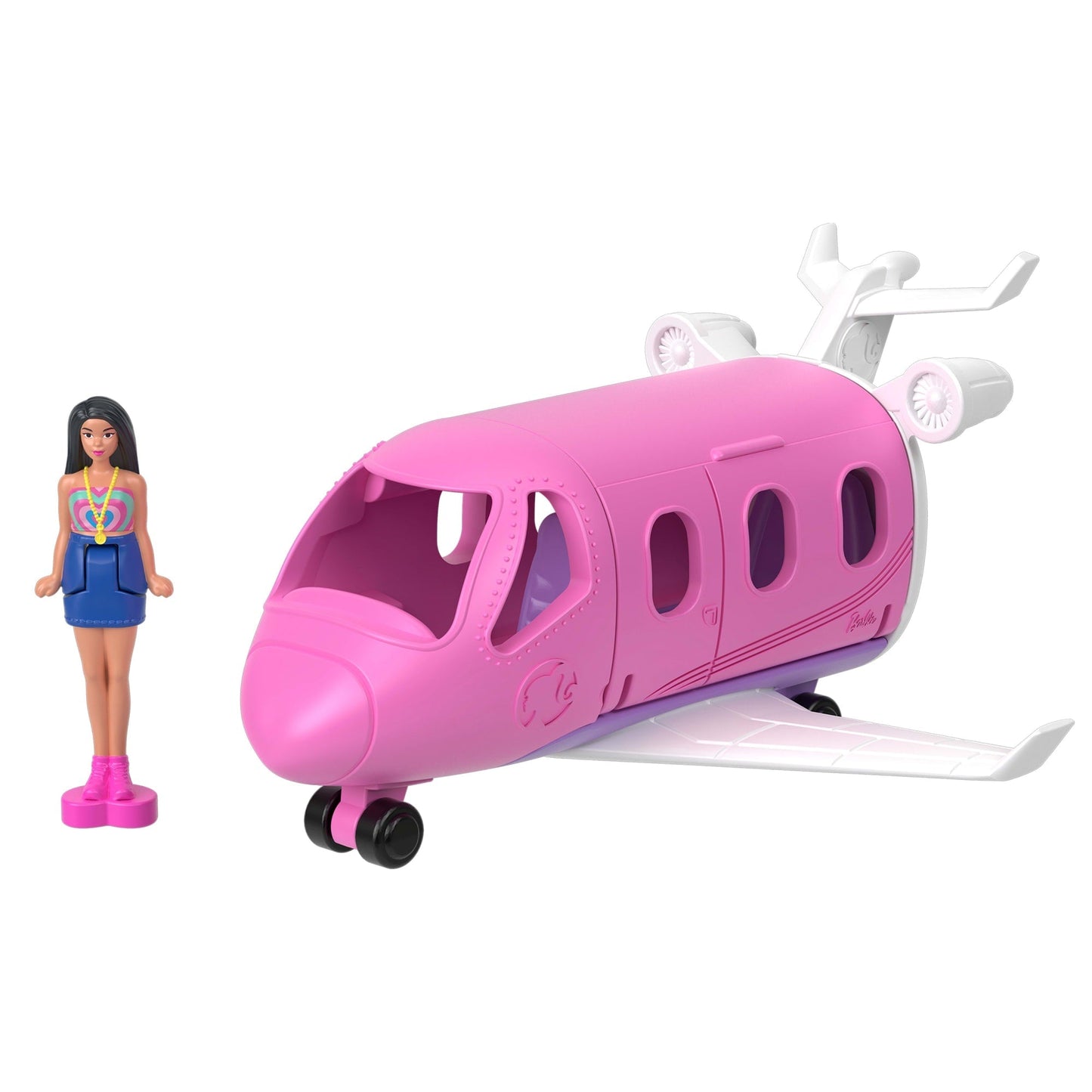 Barbie Mini Barbieland Dreamhouse & 2-Vehicle Playset With 5 1.5-inch Dolls, Furniture & Accessories