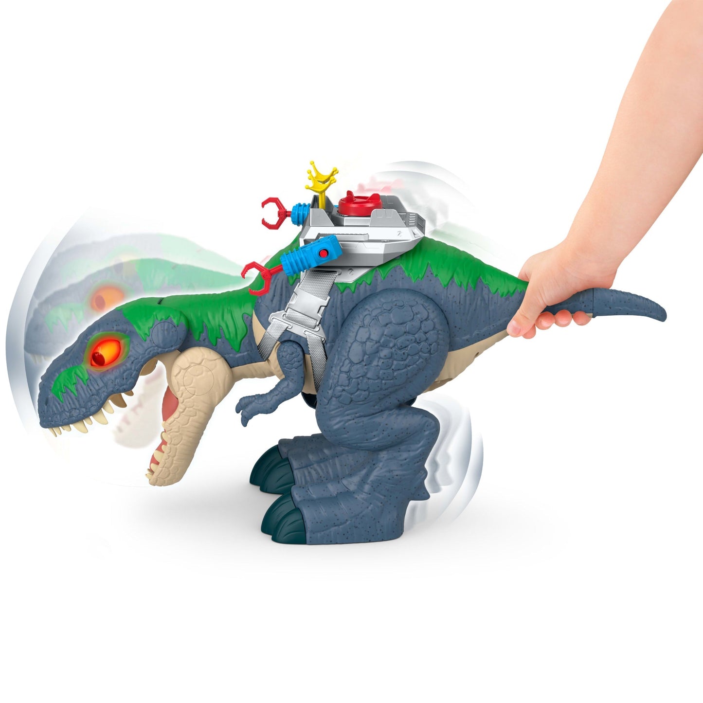 Fisher-Price-T-Rex Mâchoires Redoutables Imaginext-Avec Figurines