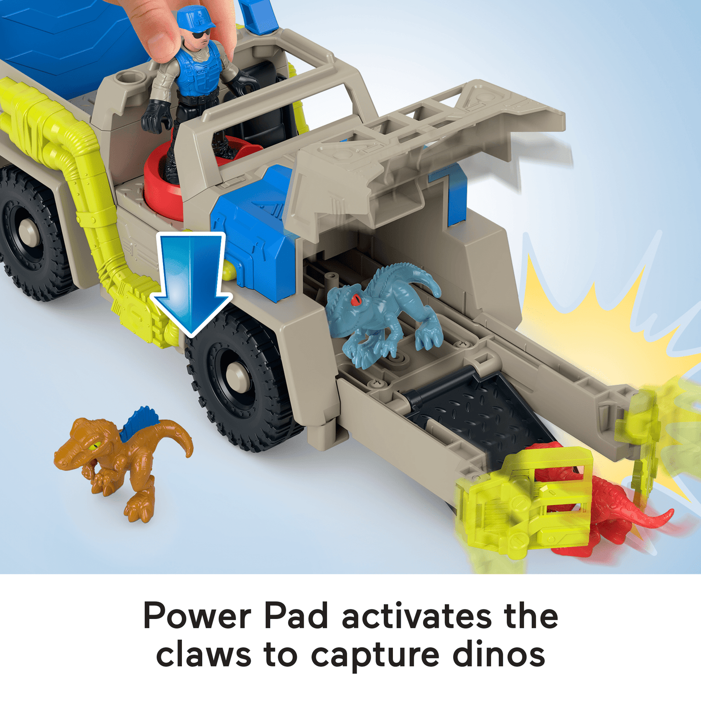 Imaginext Jurassic World Camion de Pistage et de Transport de Dinos