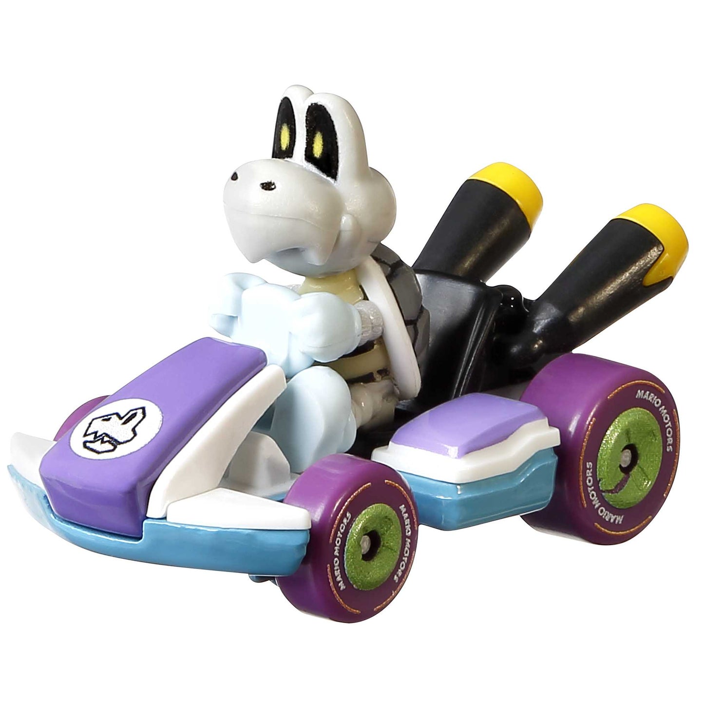 Hot Wheels Mario Kart Vehículo de Juguete Paquete de 4 con Mario, Donkey Kong, Luigi y Dry Bones