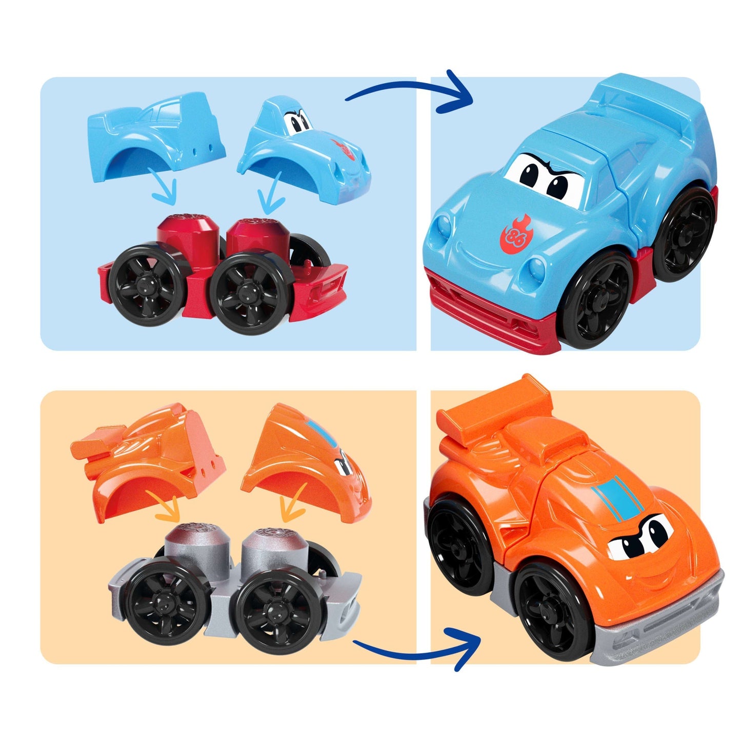 Mega Bloks-Camion Course et Construction-Coffret Avec 19Pièces