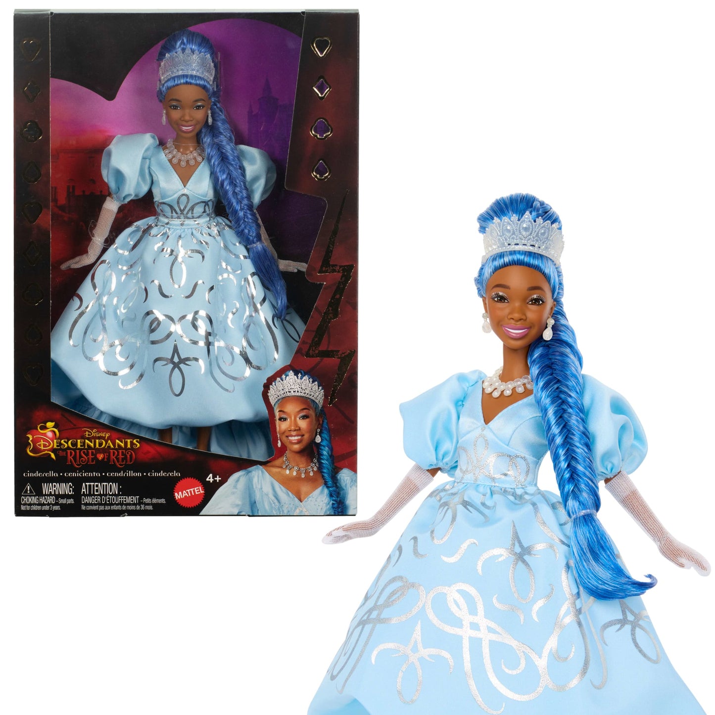 Disney Descendants: The Rise Of Red Queen Cinderella Fashion Doll With Movie-Inspired Royal Gown & Accessories