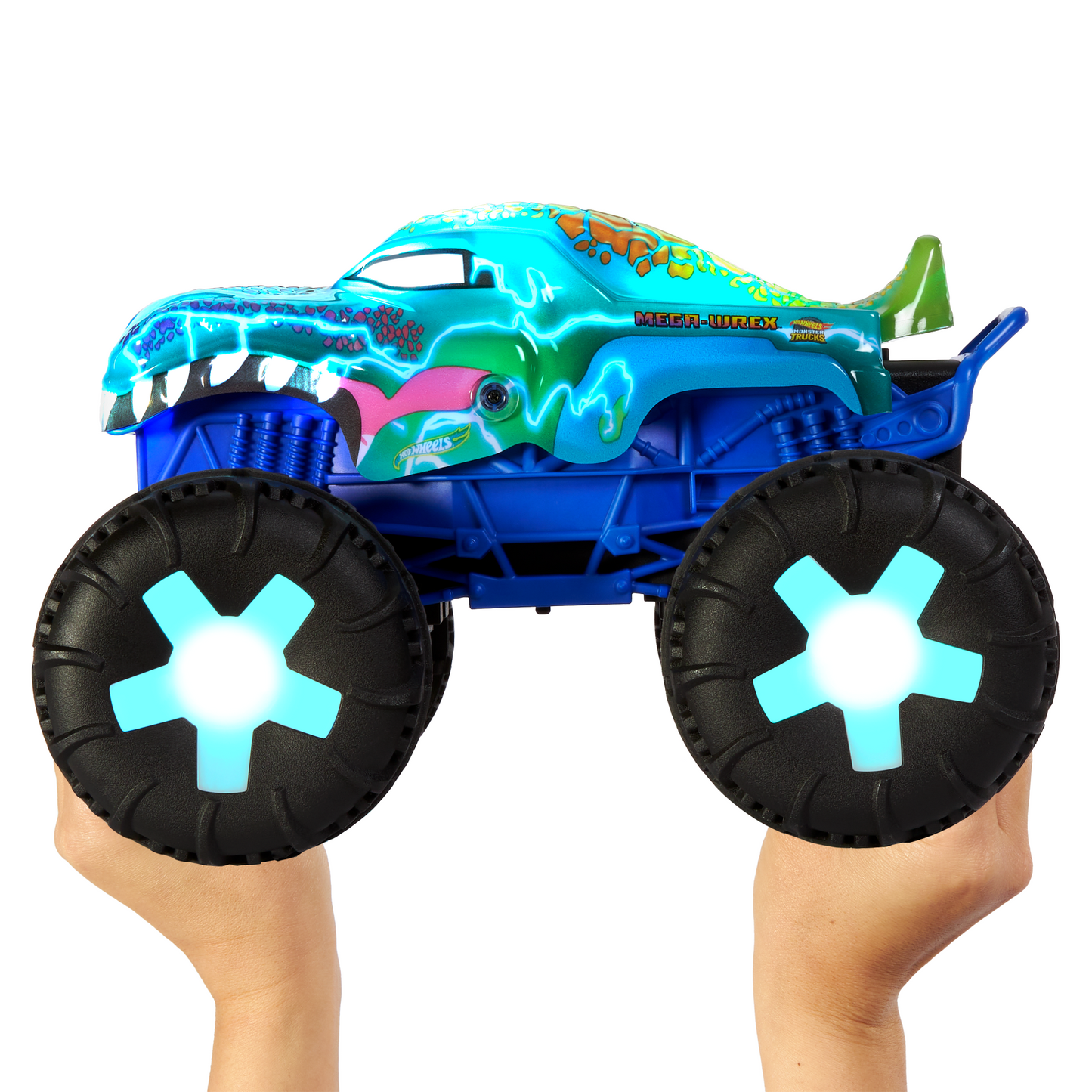 Hot Wheels Monster Trucks Vehículo a Control Remoto Mega Wrex Luces y Sonidos Escala 1:15