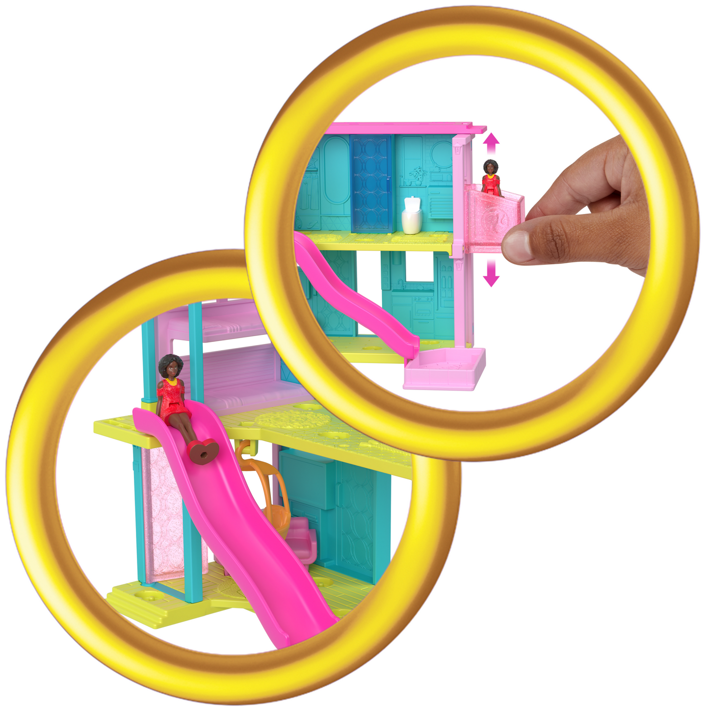 Barbie Mini BarbieLand Casa de Muñecas Azul y Amarilla
