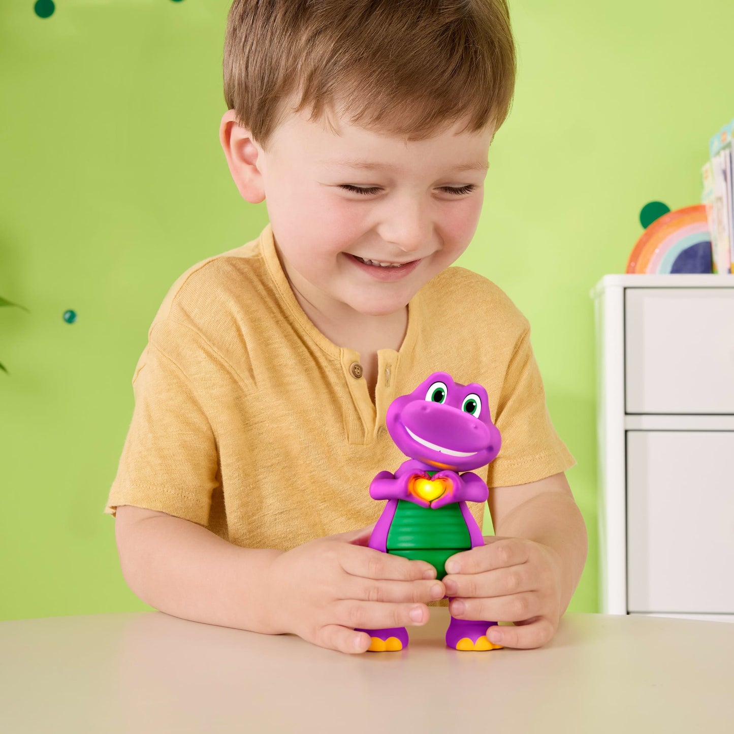 Fisher-Price-Barney Mains en Cur-Figurine Musicale Avec Lumières