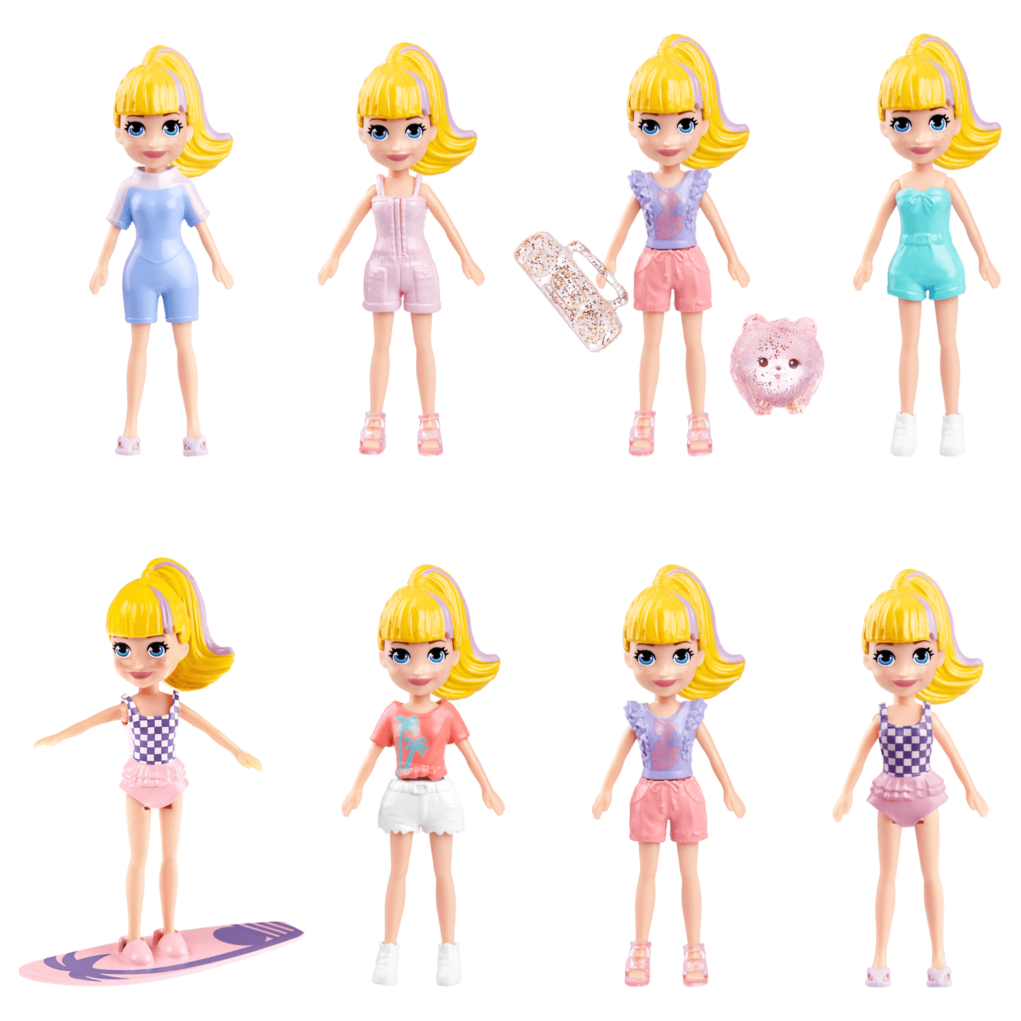Polly Pocket Large Fashion Pack, Travel Toy With Dolls And Clothing Accessories