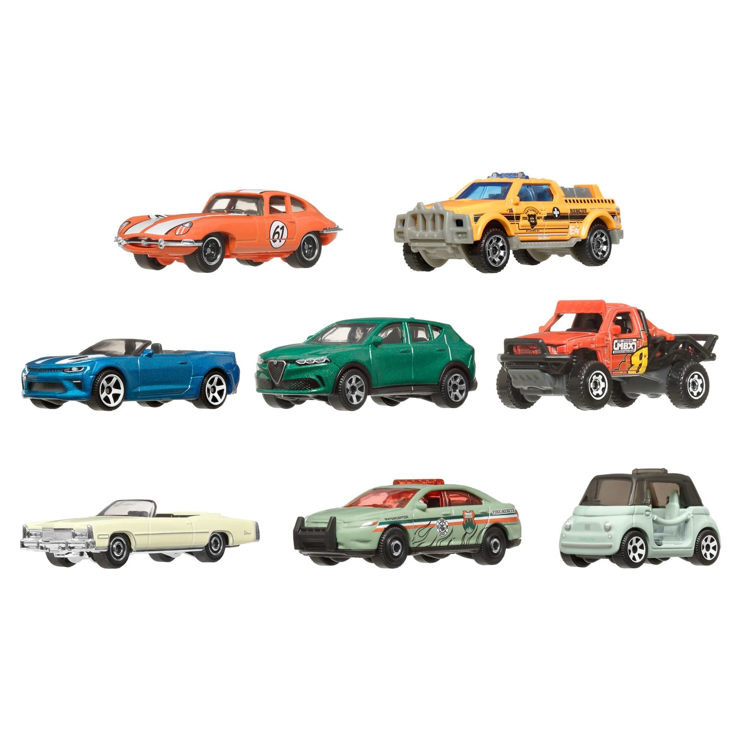 Matchbox Diecast Veículo de Brinquedo Pacote de 8 Carros