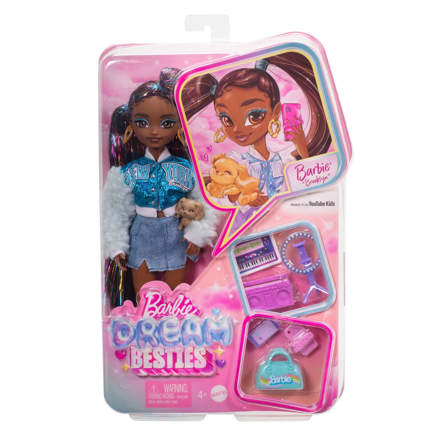 Barbie-Équipe de Rêve Brooklyn-Poupée et 8Accessoires