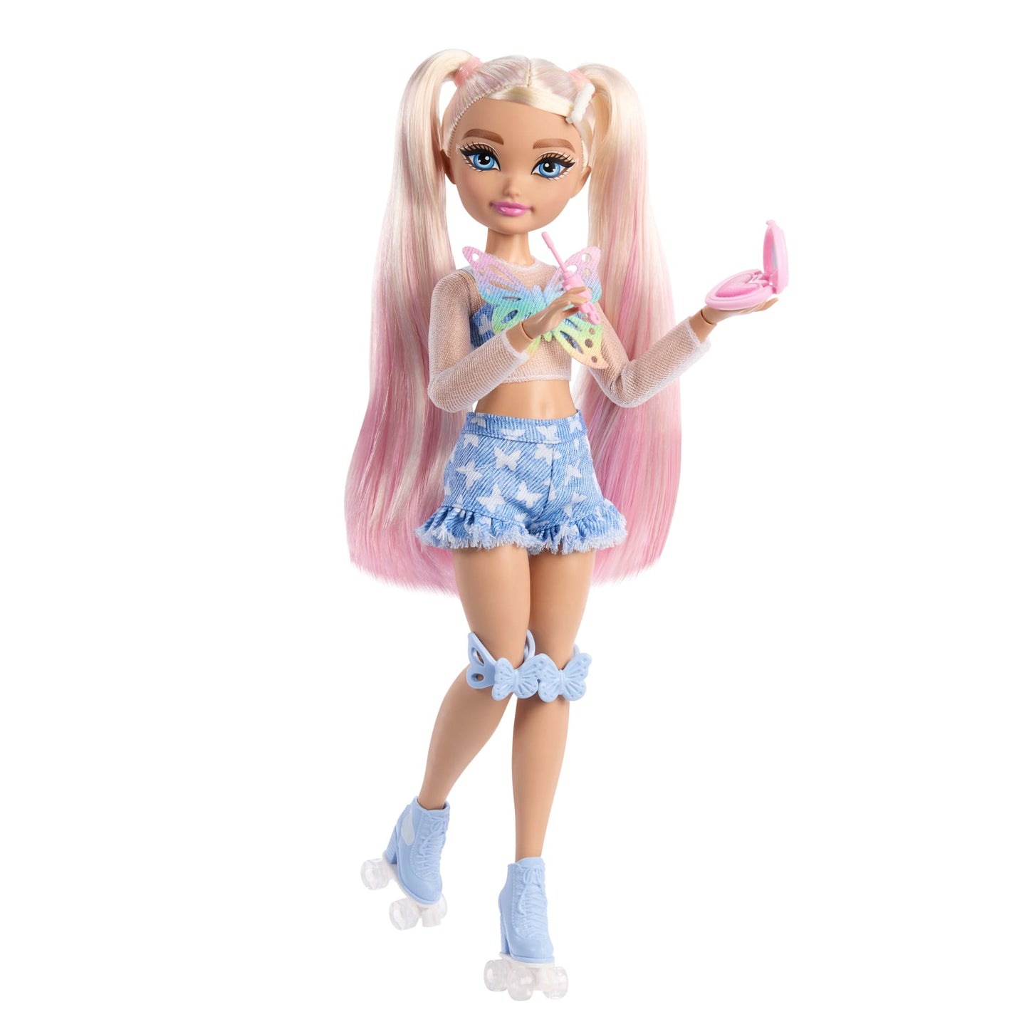 Dream Besties Barbie “Malibu” Roller Skating Fashion Doll With 9 Makeup Themed Accessories