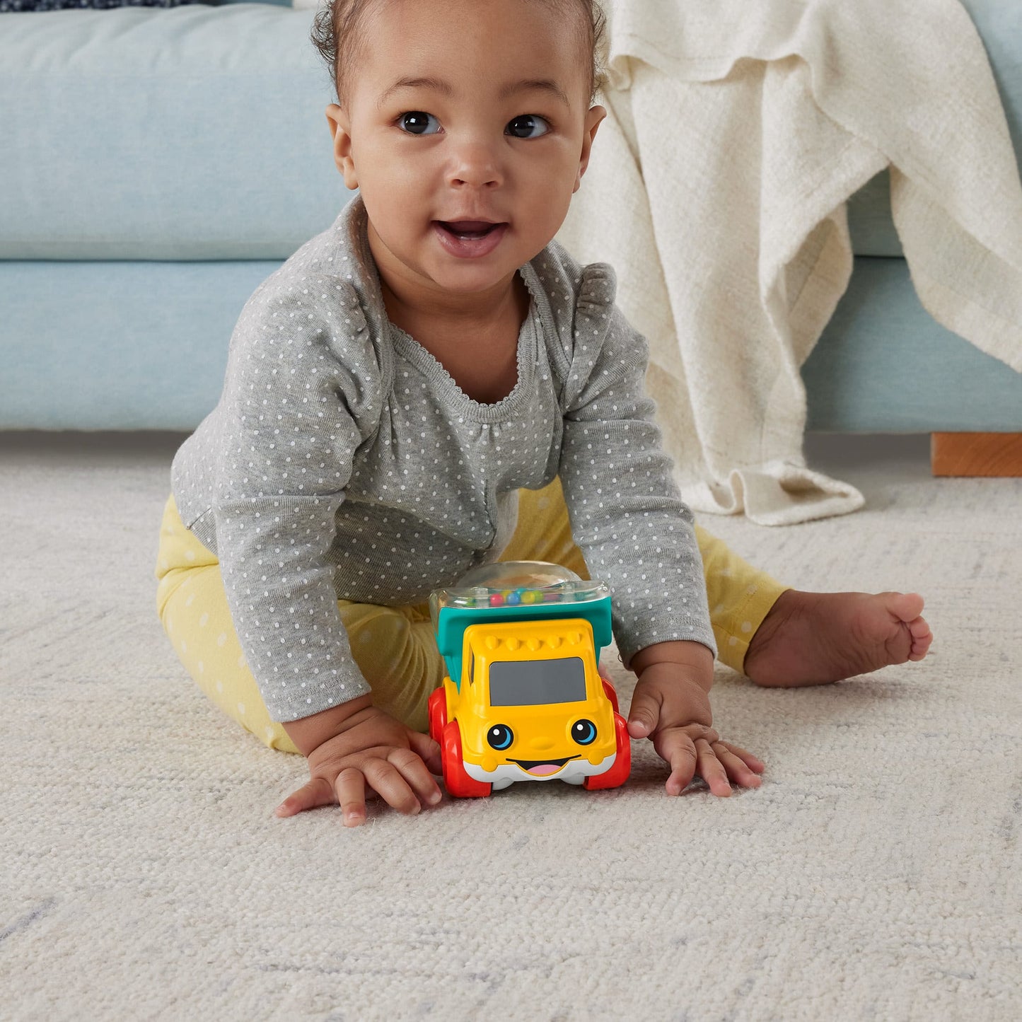 Fisher-Price  Camion-Benne Roulis-Boulis, Jouet à Pousser Avec Perles