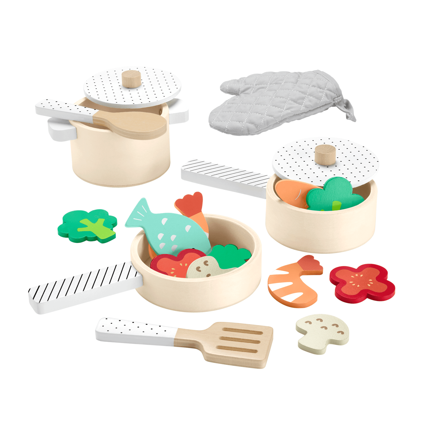 Fisher-Price Juguete para Bebés Set de Ollas y Sartenes de Madera
