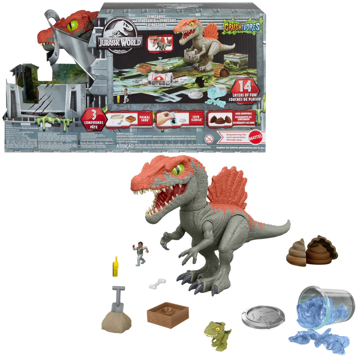 Jurassic World-Spinosaurus Démolisseur de Cage-Figurine Articulée