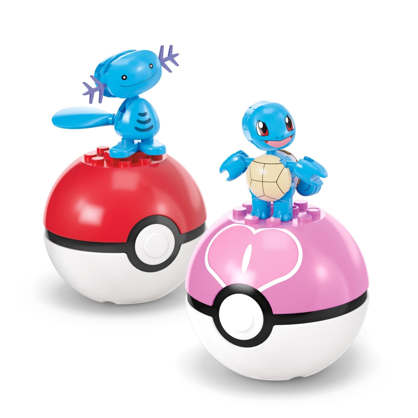 Coffret de Construction Équipe de Type Eau Mega Pokémon, 2Figurines Articulées, 79Pièces, Pour enfants