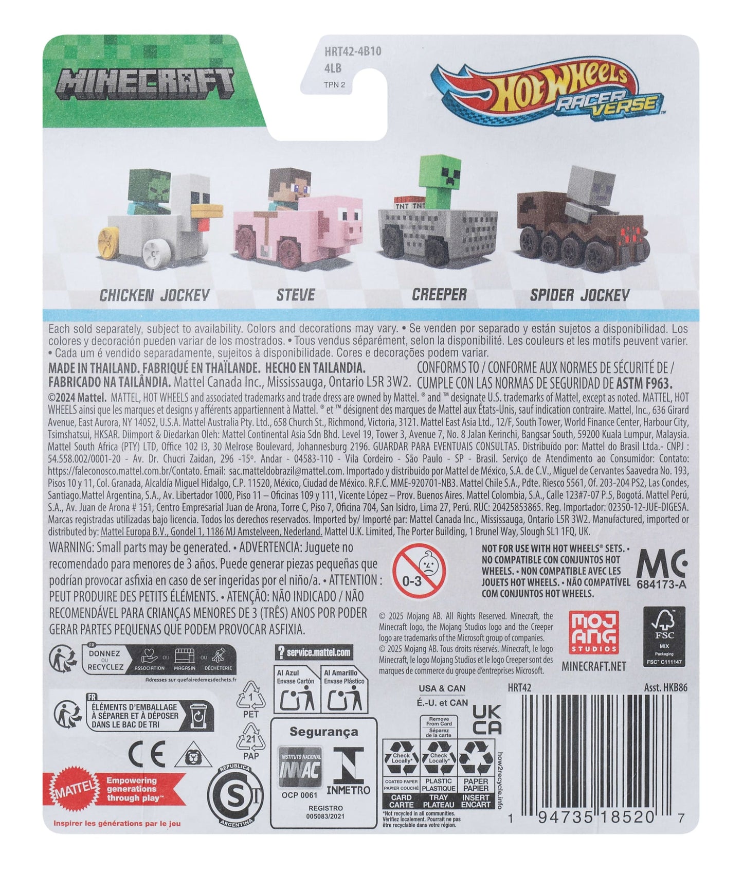 Hot Wheels RacerVerse Veículo de Brinquedo Bebê Zumbi