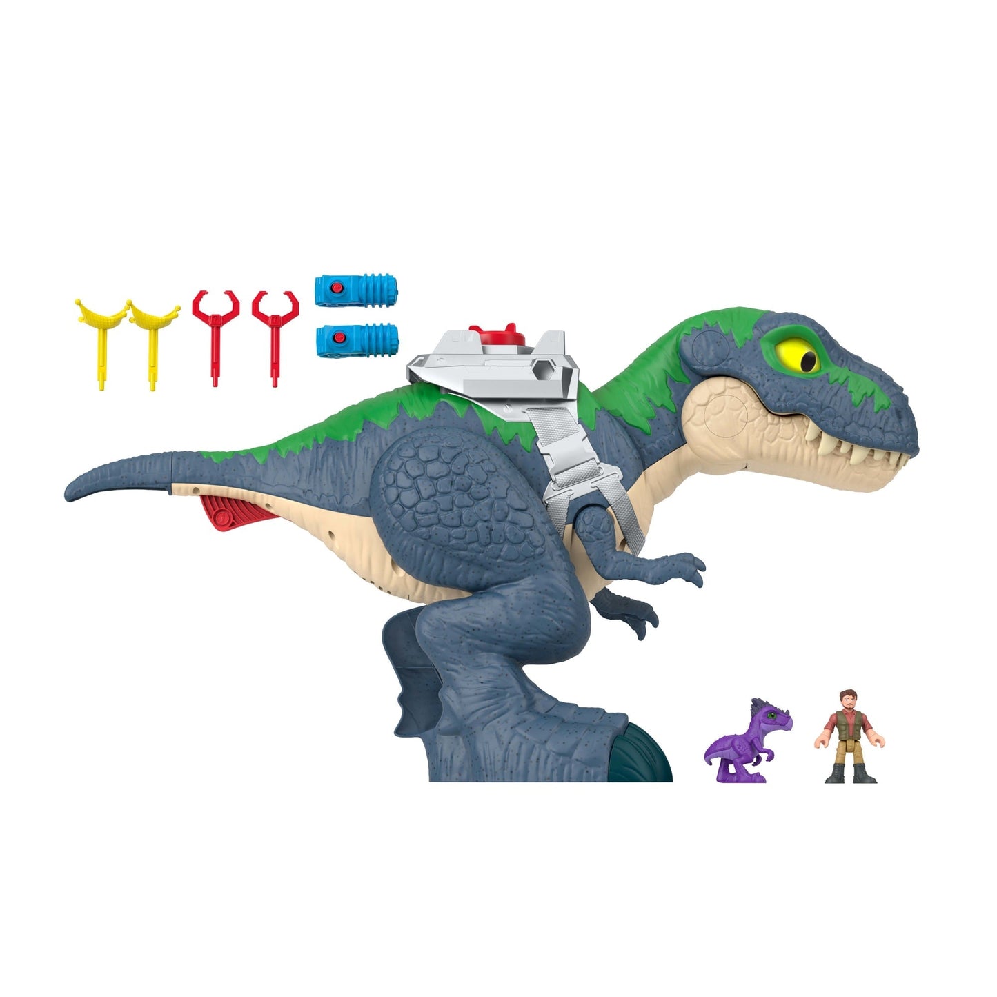 Fisher-Price-T-Rex Mâchoires Redoutables Imaginext-Avec Figurines
