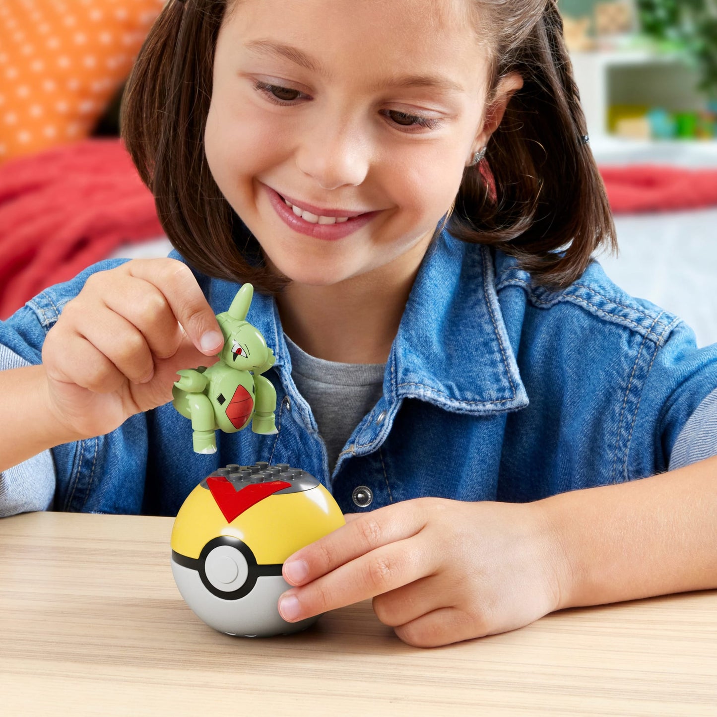 MEGA Pokémon Juguete de Construcción Pokébola Coleccionable Larvitar