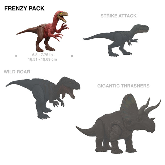 Jurassic World Rebirth Frenzy Pack Archaeornithomimus  Dinosaur Figure, Authentic Toy, Digital Play