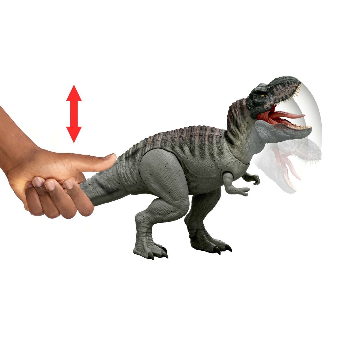 Jurassic World Dinossauro de Brinquedo Rebirth T-Rex Mordida Destruidora