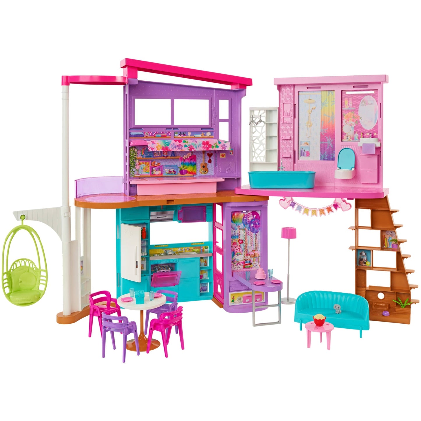 Barbie®  Coffret de Jeu  Maison de Vacances  30+ Éléments, 3+ Ans