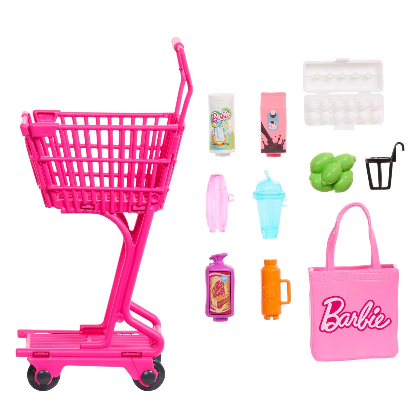 Barbie World  Coffret  Épicerie Amusante, 11Accessoires Pour Poupée