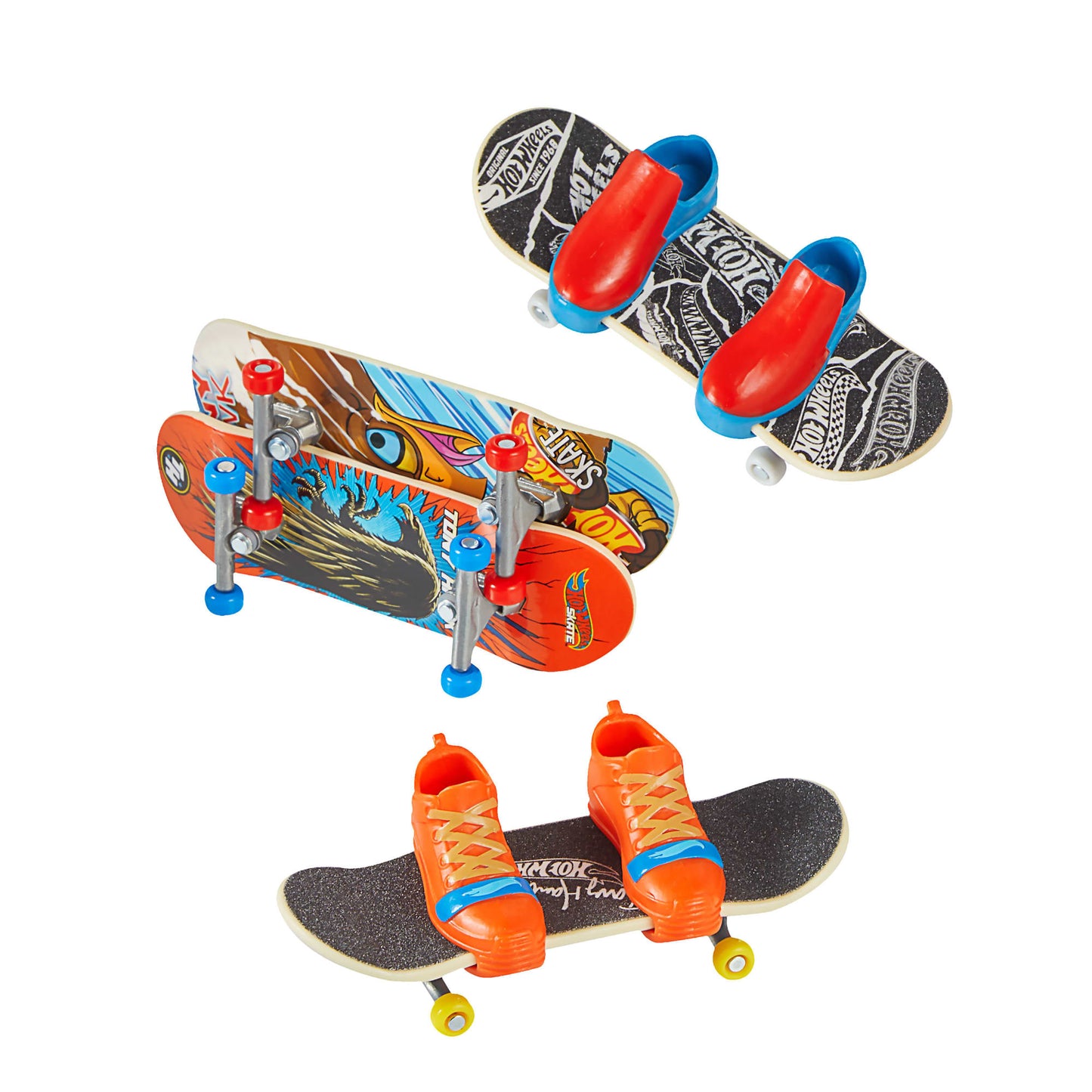 Hot Wheels Skate Veículo de Brinquedo Embalagem de Skates com Tênis Tony Hawk Pássaros
