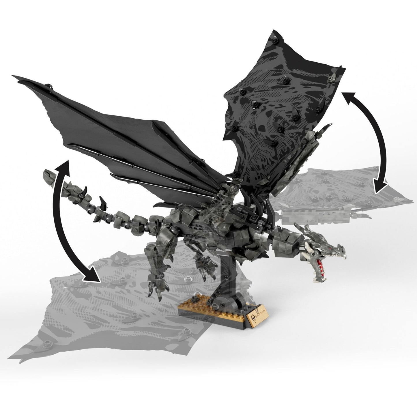 Mega-Skyrim Alduin Le Dévoreur de Mondes-Kit de 619Pièces