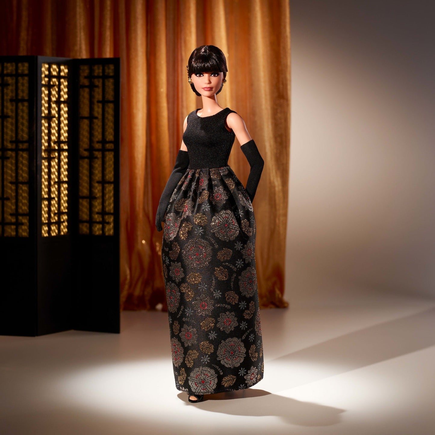 Barbie Tribute Collection Rita Moreno Collectible Doll in Black & Gold Gown