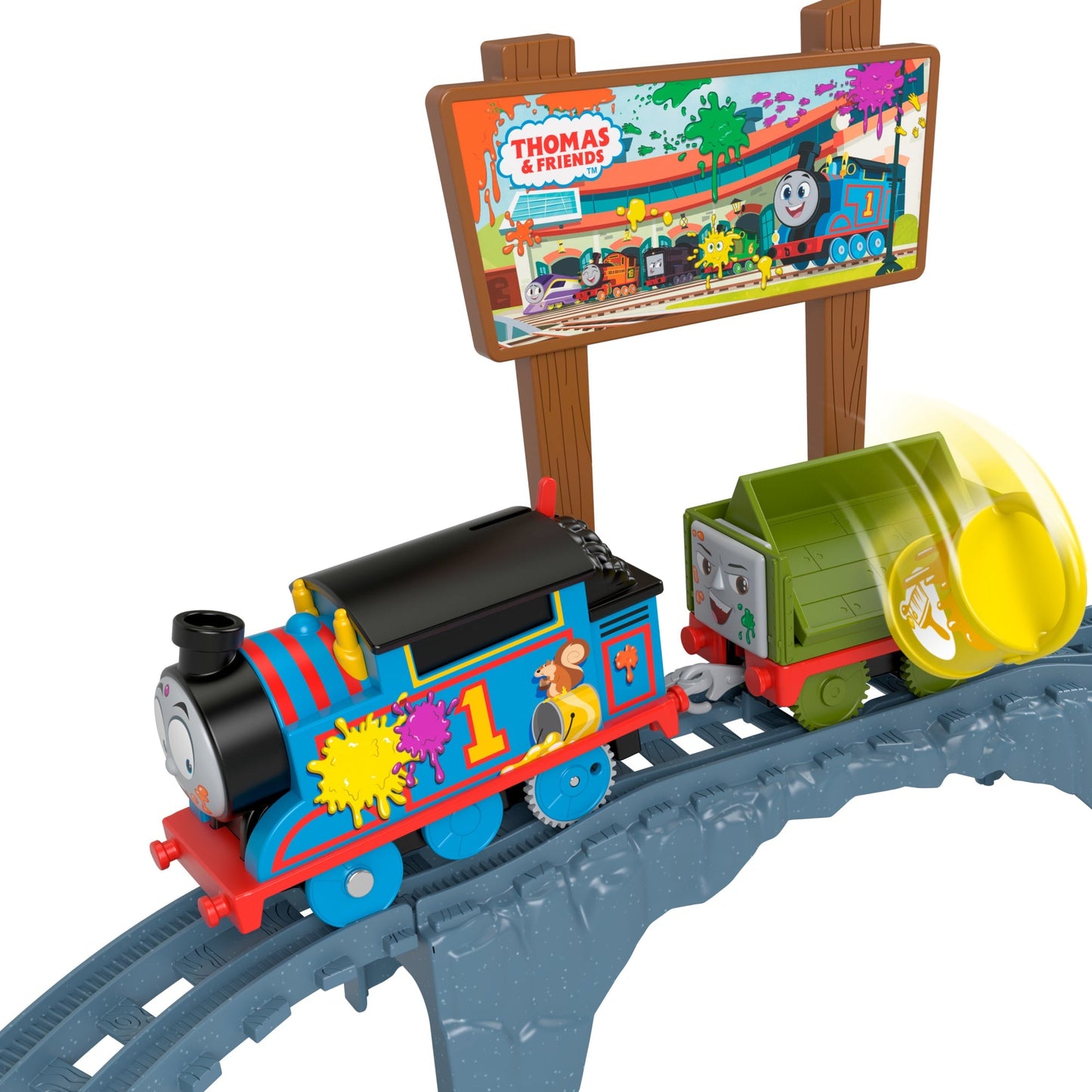 Thomas e Seus Amigos Pista de Brinquedo Entrega de Pintura