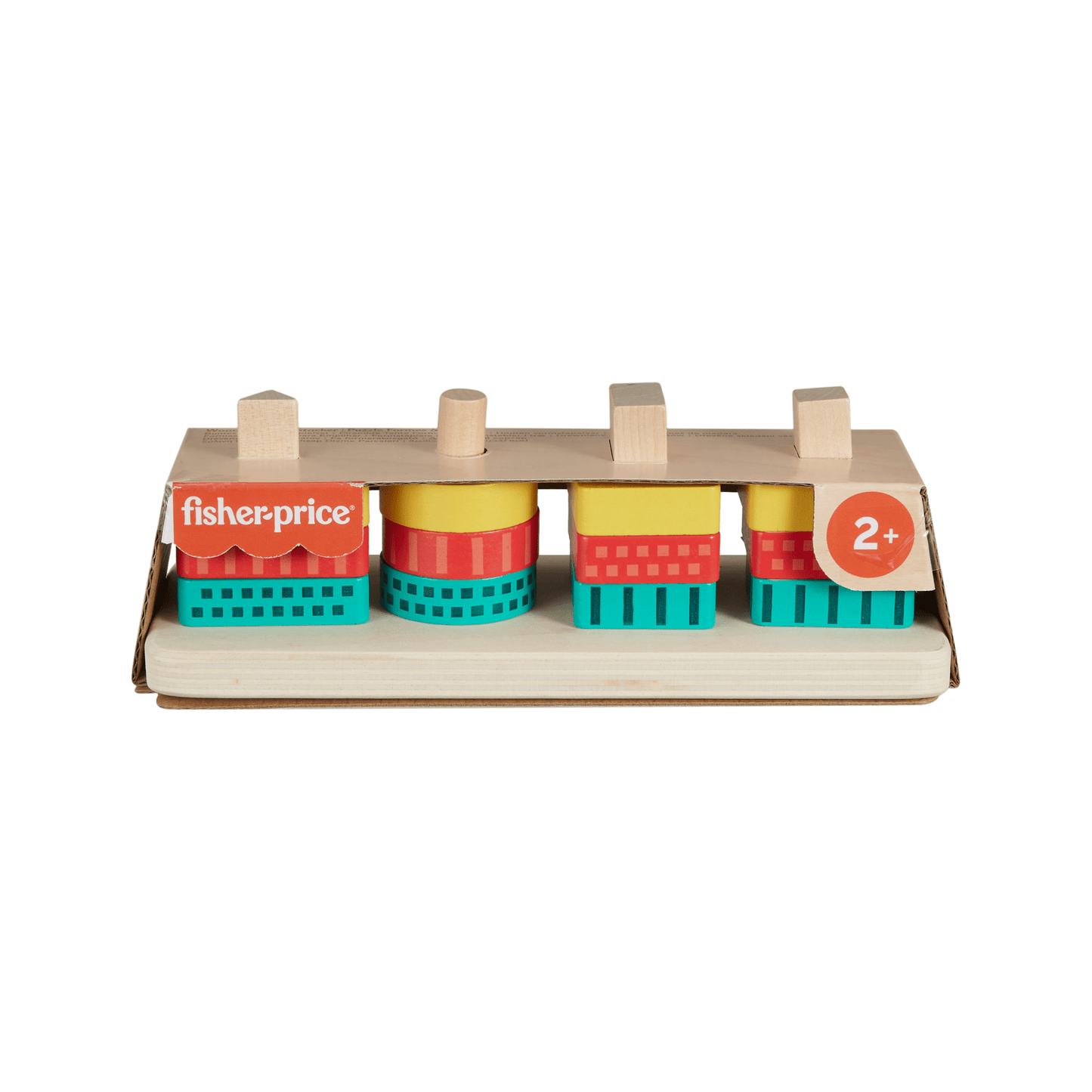 Fisher-Price Empileur de Formes en Bois, Triage, 13 Éléments