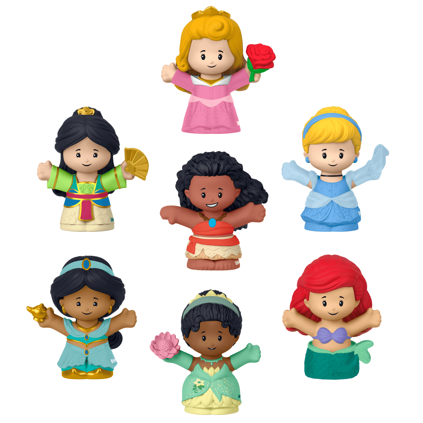 Little People Disney Princesa Juguete para Bebés Paquete de 7 Figuras de Princesas