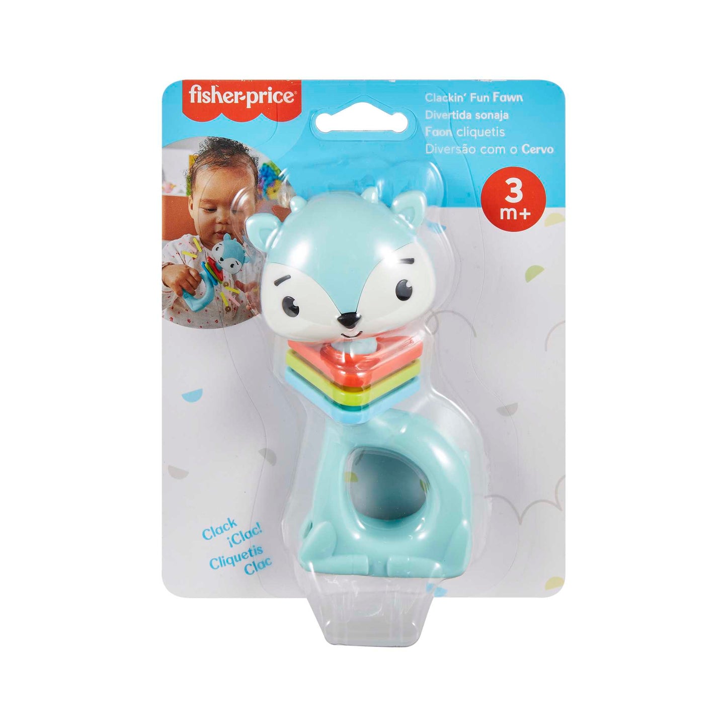 Fisher-Price Baby Chocalho para Bebês Sensimals Veado