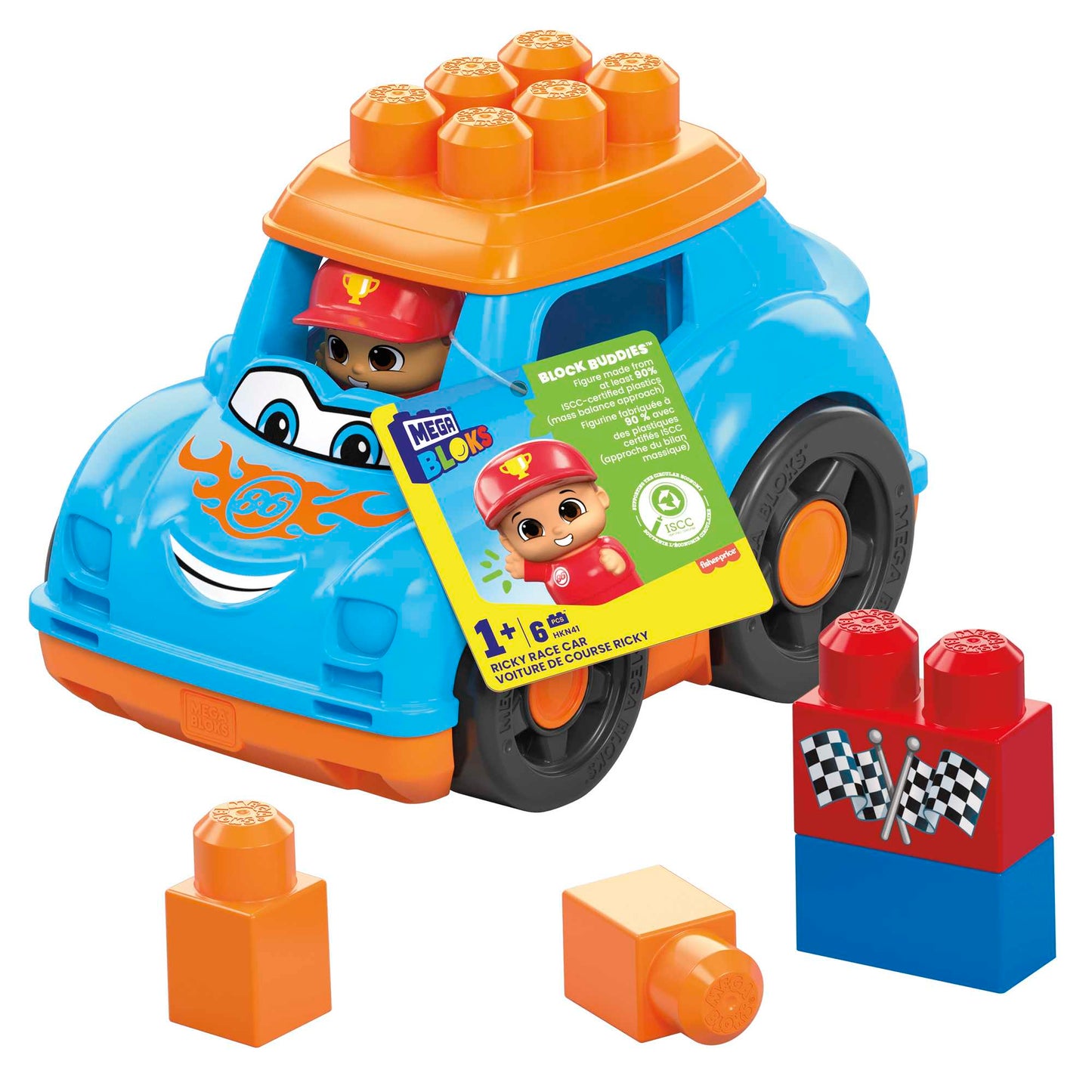 Mega Bloks Juguete de Construcción Coche de carreras Ricky