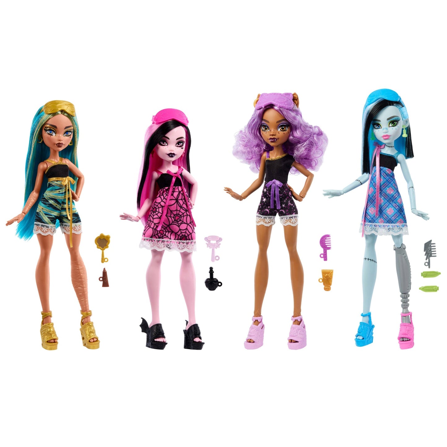 Monster High Muñeca Reveal Pijamas Monstruosas Clawdeen