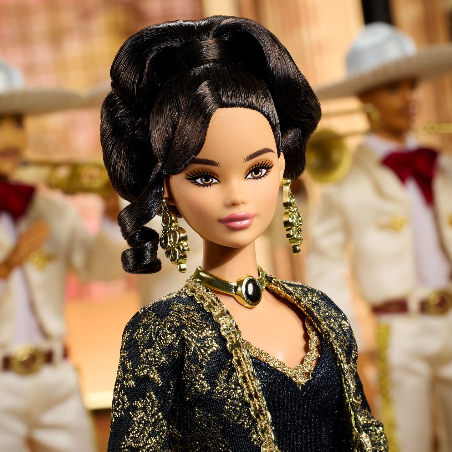 Barbie Signature Juan Gabriel Collectible Doll in Chic Black And Gold Suit