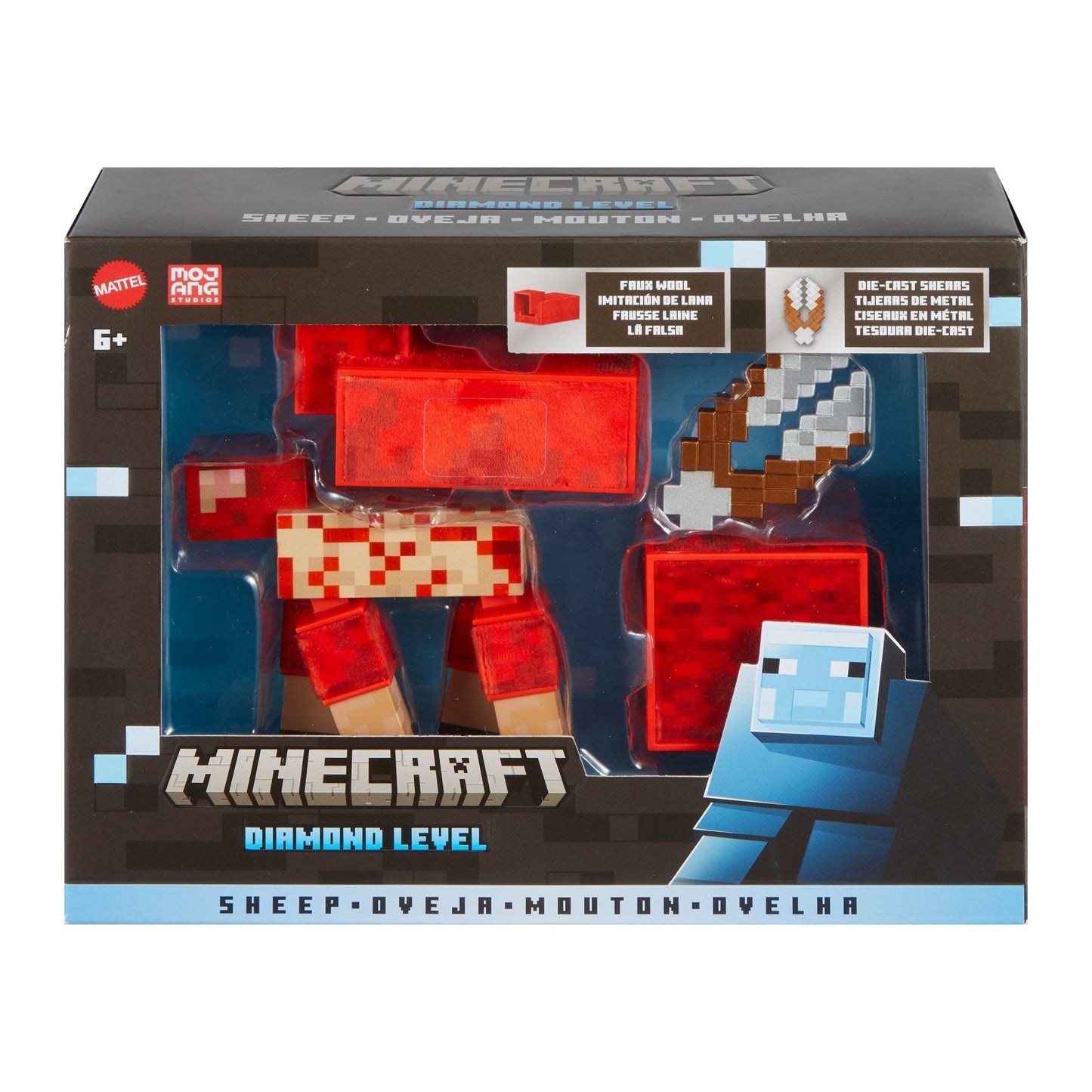 Minecraft  Niveau Diamant  Figurine Articulée  13,97Cm  Mouton